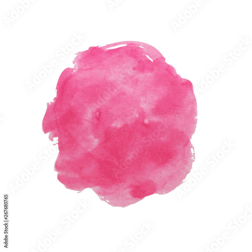 Colorful abstract vector background. pink watercolor stain. Watercolor painting.