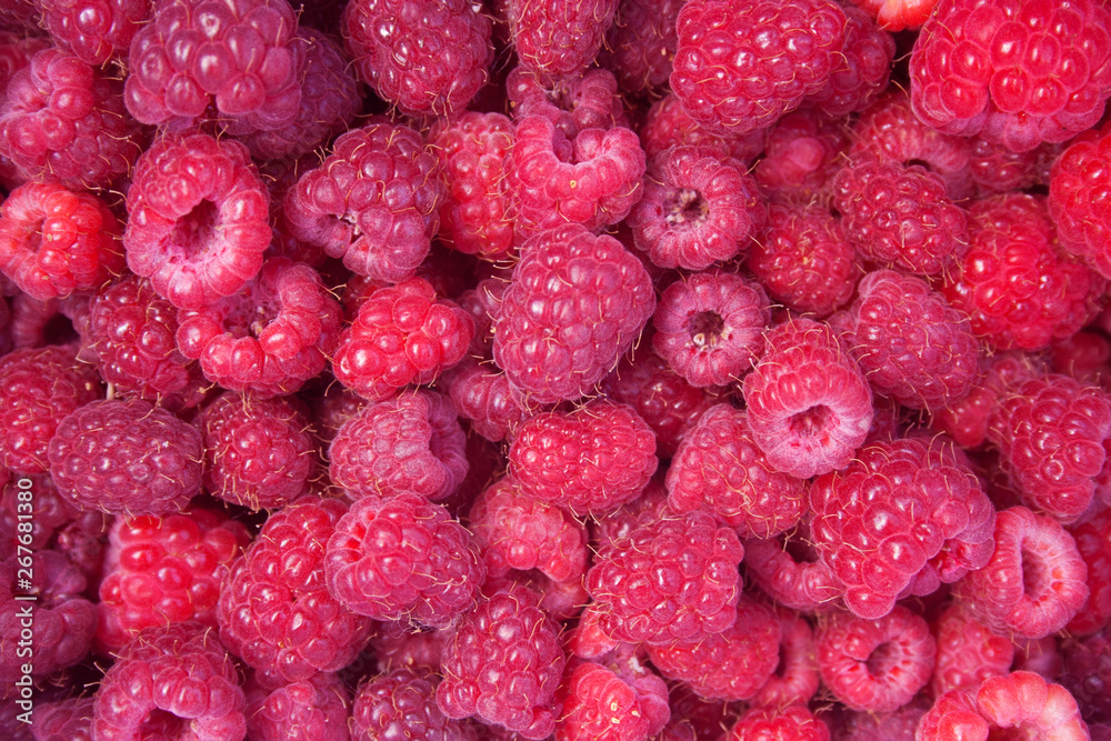 Heap of red raspberries Heap of red raspberries