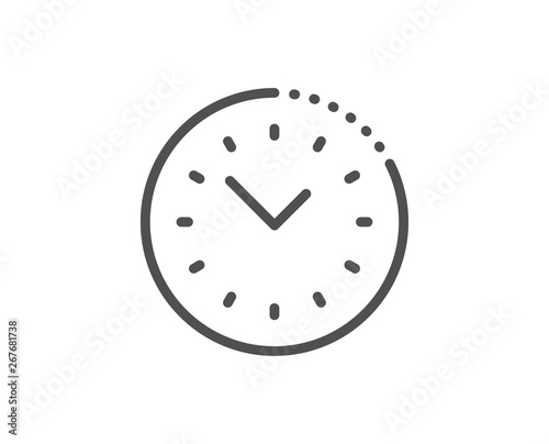 Time management line icon. Clock sign. Watch symbol. Quality design element. Linear style time management icon. Editable stroke. Vector
