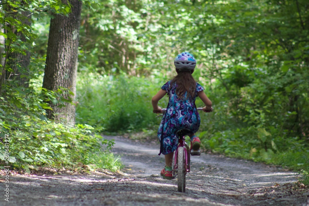 Fototapeta premium Girl on Bike