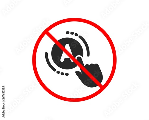 No or Stop. Ab testing icon. Ui test button sign. Prohibited ban stop symbol. No ab testing icon. Vector