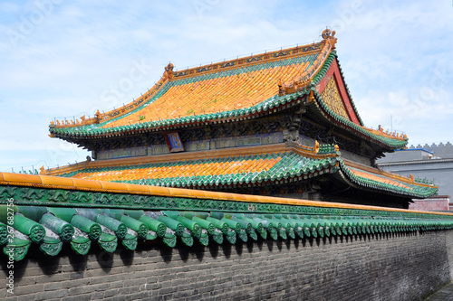 Chongmo Pavilion in the Shenyang Imperial Palace (Mukden Palace), Shenyang, Liaoning Province, China. Shenyang Imperial Palace is UNESCO world heritage site built in 400 years ago.