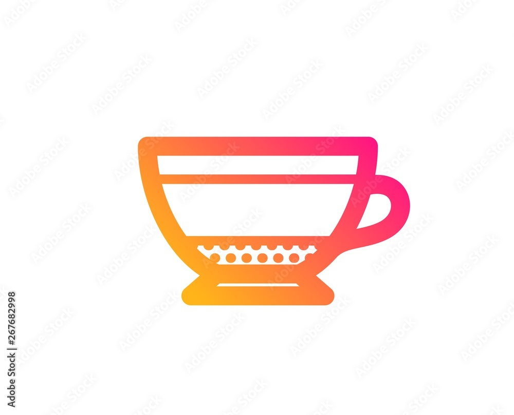 Dry Cappuccino coffee icon. Hot drink sign. Beverage symbol. Classic flat style. Gradient dry Cappuccino icon. Vector Dry Cappuccino coffee icon. Hot drink sign. Beverage symbol. Classic flat style. Gradient dry Cappuccino icon. Vector