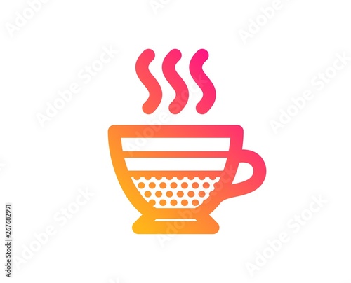 Cafe creme icon. Hot drink sign. Beverage symbol. Classic flat style. Gradient cafe creme icon. Vector