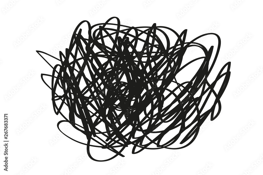 Chaos. Abstract tangled texture. Random chaotic lines. Hand drawn dinamic scrawls. Black and white illustration. Universal pattern Chaos. Abstract tangled texture. Random chaotic lines. Hand drawn dinamic scrawls. Black and white illustration. Universal pattern