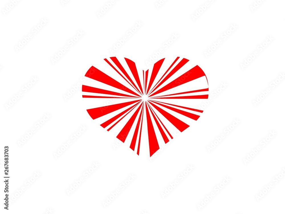 Obraz premium heart made of red ribbon