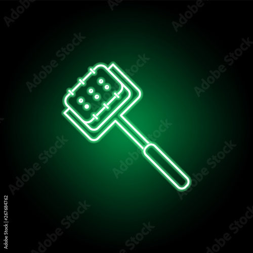 Medical, derma roller icon in neon style. Element of medicine illustration. Signs and symbols icon can be used for web, logo, mobile app, UI, UX