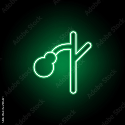 Medical, gallbladder icon in neon style. Element of medicine illustration. Signs and symbols icon can be used for web, logo, mobile app, UI, UX