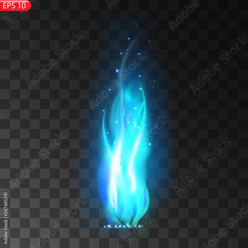Realistic burning fire flames vector 