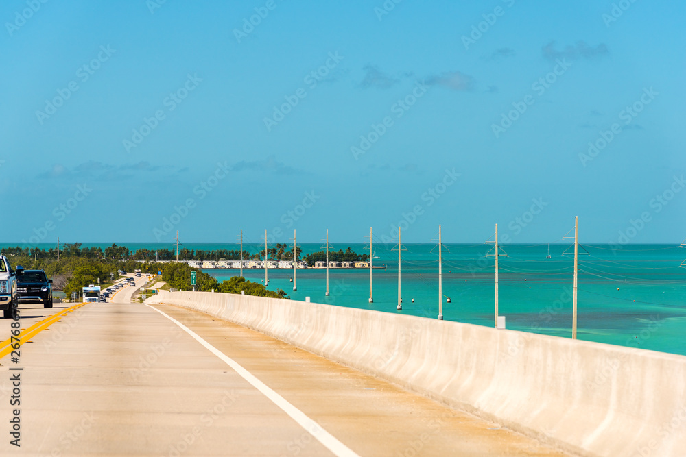 Overseas highway's bridge on a clear day