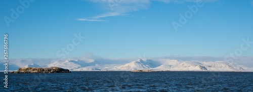landscape photo of Hornafjordur fjord and Vatnajokull glacier
