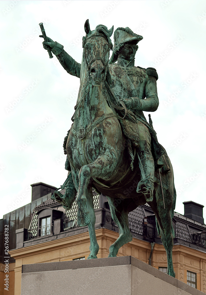 Equestriqn statue of King Carl XIV Johan, Stockholm, sweden