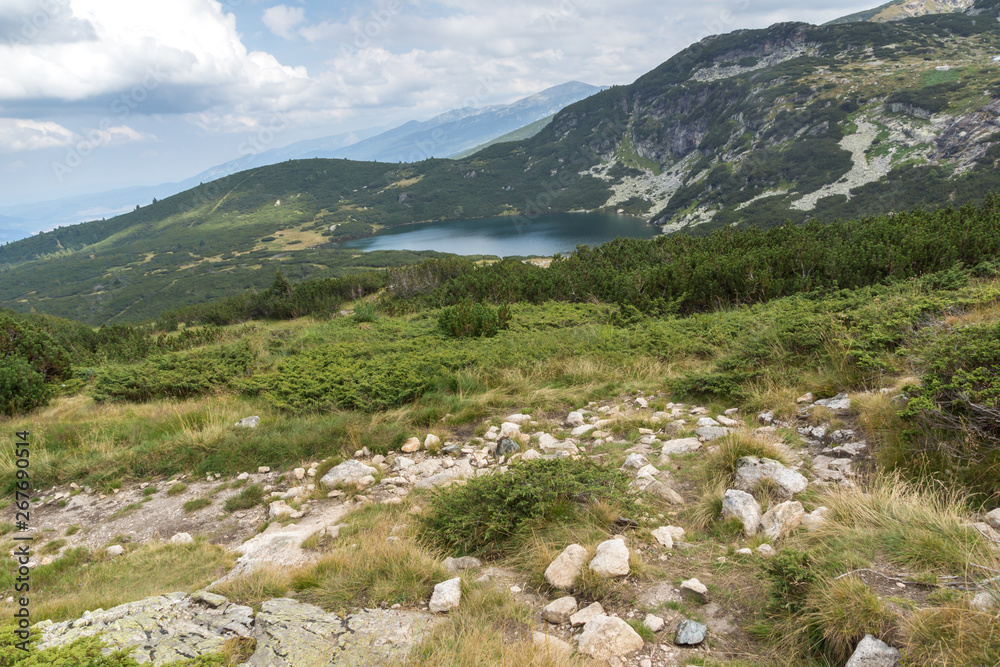 Panorama of The Lower Lake, Rila Mountain, The Seven Rila Lakes, Bulgaria