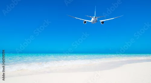 Obraz Samolot / plaża