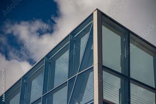Glass metal abstract architecture stock image