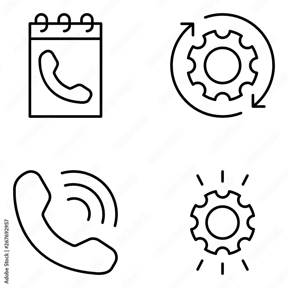 Call Centre Vector Icon Set