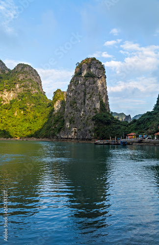 Halong bay Rocky islands the emerald waters of Ha Long Bay South China Sea Vietnam. Site Asia