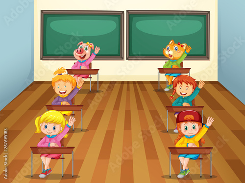 Student in the classroom