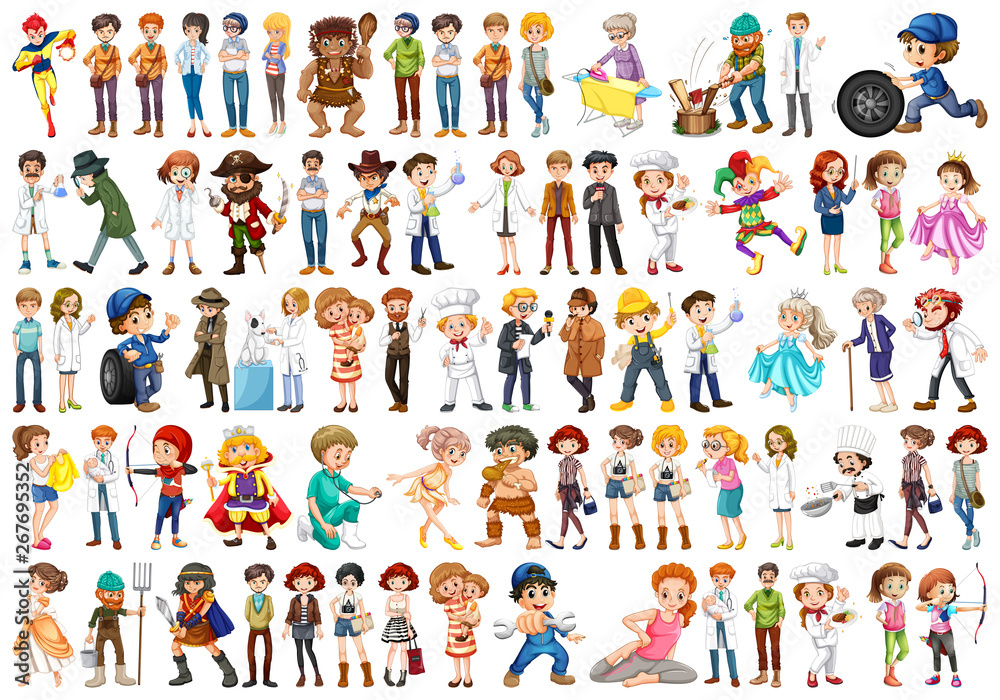 Fototapeta premium Set of people character