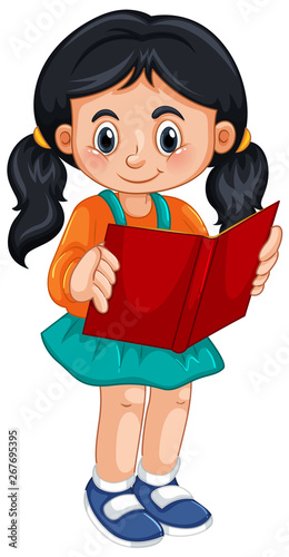 A ponytail girl character