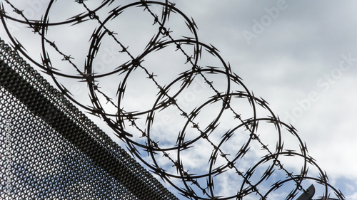 Barbed Wire Fence at the US Mexican Border 07