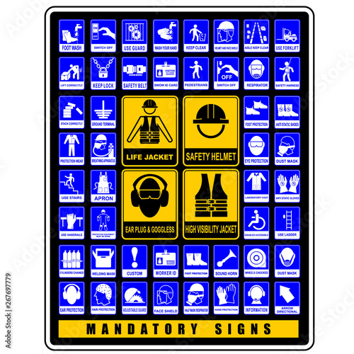 set of icons, mandotory icon
