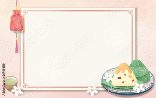 Delicious rice dumplings background