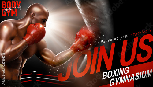 Professional boxing gym class