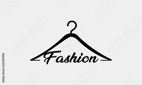 Fashion logo with a hanger combination