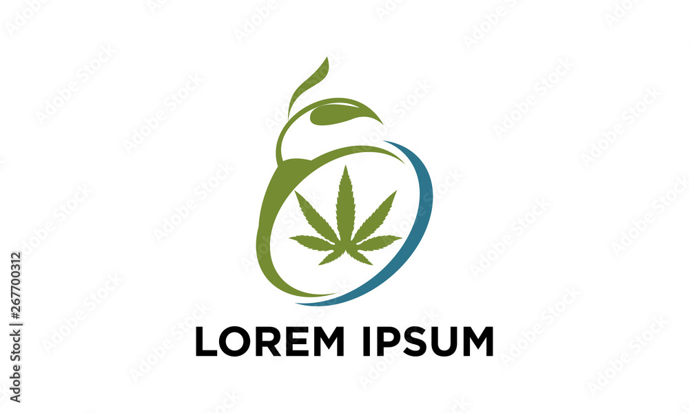 Cannabis and medical logo design