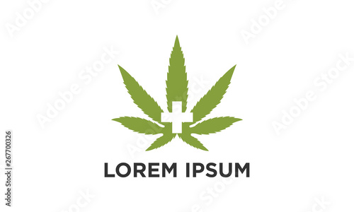Cannabis and medical logo design