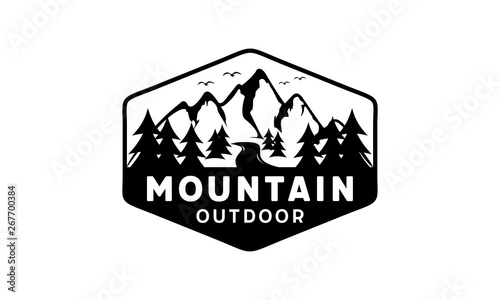 Mountain adventure logo design