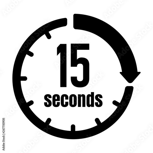 Clock , timer (time passage) icon / 15 seconds