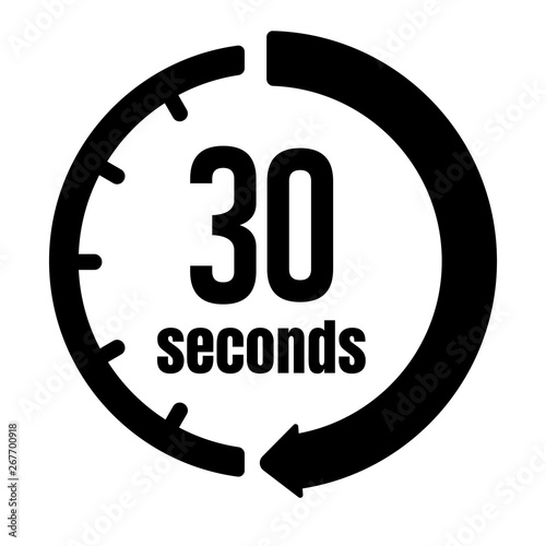 Clock , timer (time passage) icon / 30 seconds