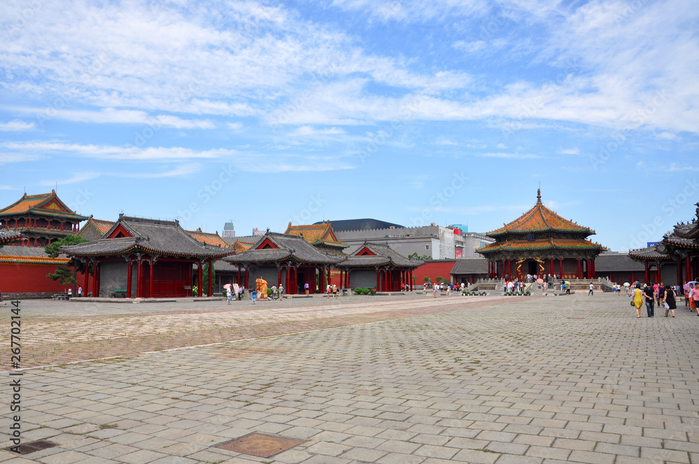 Dazheng Hall in the center of Shenyang Imperial Palace Mukden Palace, Shenyang, Liaoning Province, China. Shenyang Imperial Palace is UNESCO world heritage site. Dazheng Hall in the center of Shenyang Imperial Palace Mukden Palace, Shenyang, Liaoning Province, China. Shenyang Imperial Palace is UNESCO world heritage site.