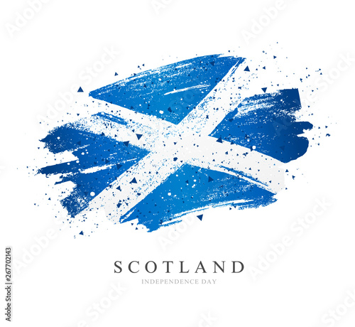 Flag of Scotland. Vector illustration on white background.