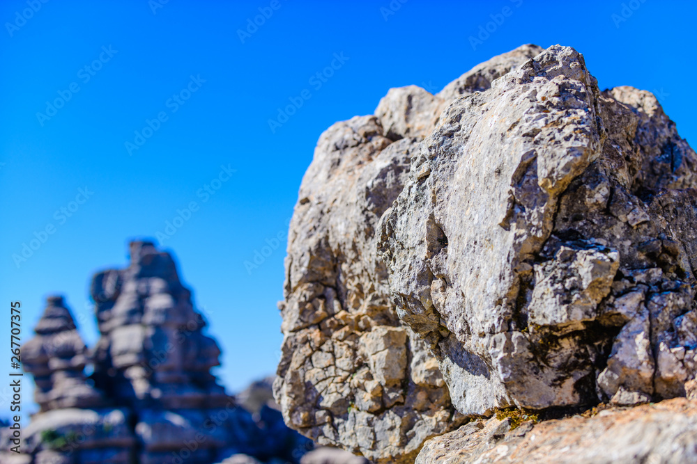Fototapeta premium El Torcal de Antequera is a nature reserve located to the south of the city of Antequera, in the province of Andalusia. Spain