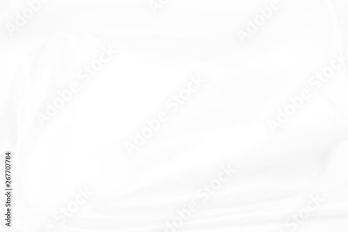 Smooth elegant white silk or satin luxury cloth texture as wedding background  White cloth background abstract with soft waves.
