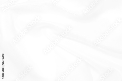 Smooth elegant white silk or satin luxury cloth texture as wedding background, White cloth background abstract with soft waves.
