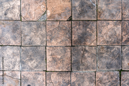 dirty old ceramic tiles background