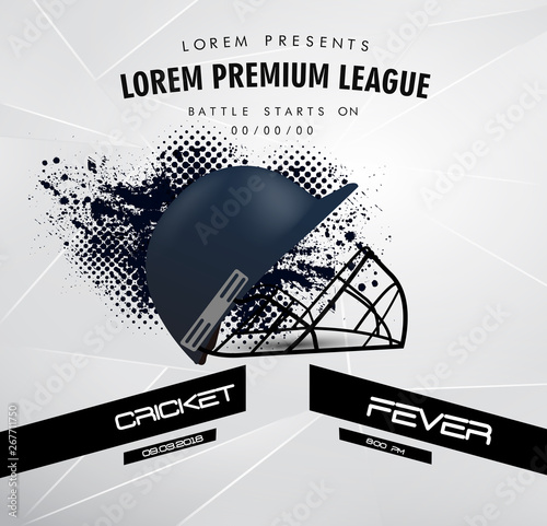 illustration of Cricket Cricket championship concept with showing match