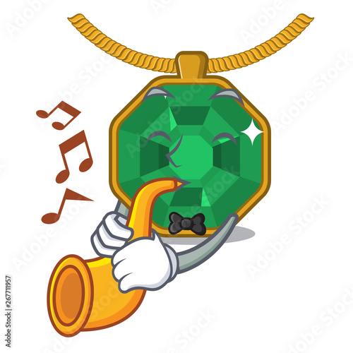 With trumpet peridot jewelry in the shape character