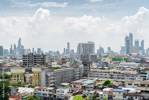 Wonderful Bangkok skyline. Skyscrapers and residential buildings © efired