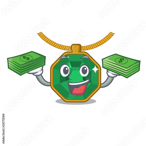 With money bag peridot jewelry in the shape character