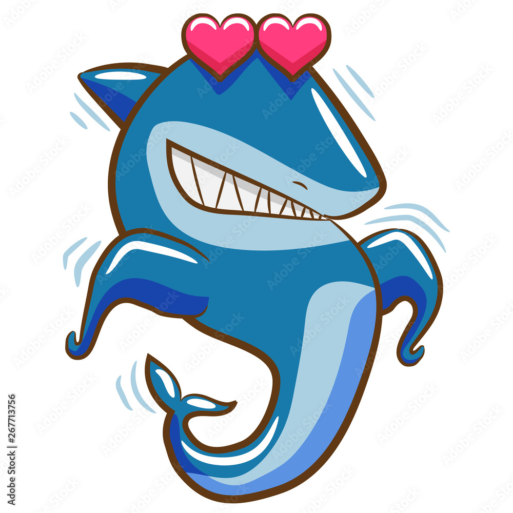 Naklejka premium baby shark vector