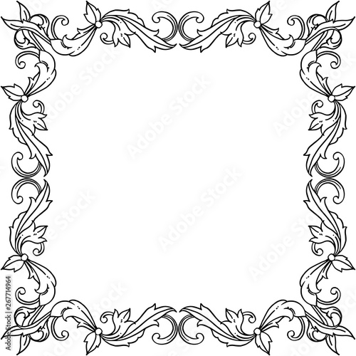 Vector illustration decoration modern for wreath frame