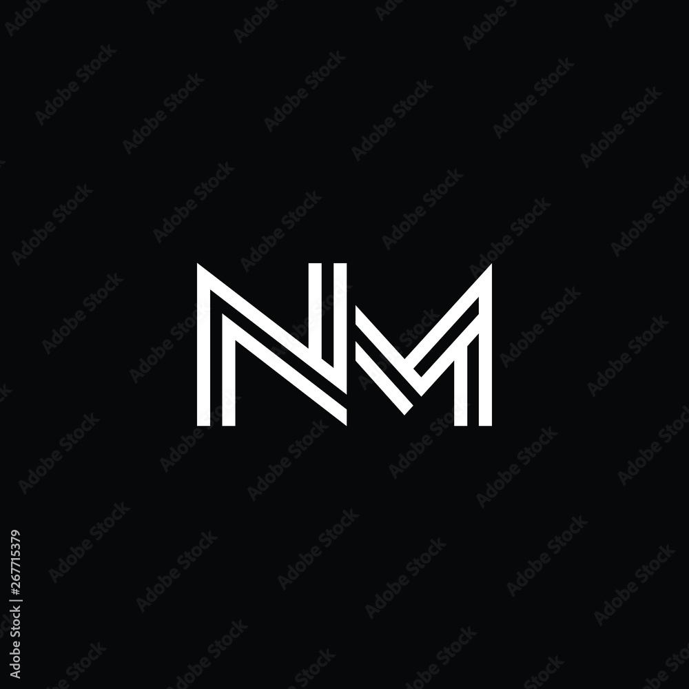 N and Minitials letter icon vector N and Minitials letter icon vector