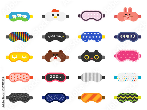 Sleep design set of cute design. flat design style minimal vector illustration