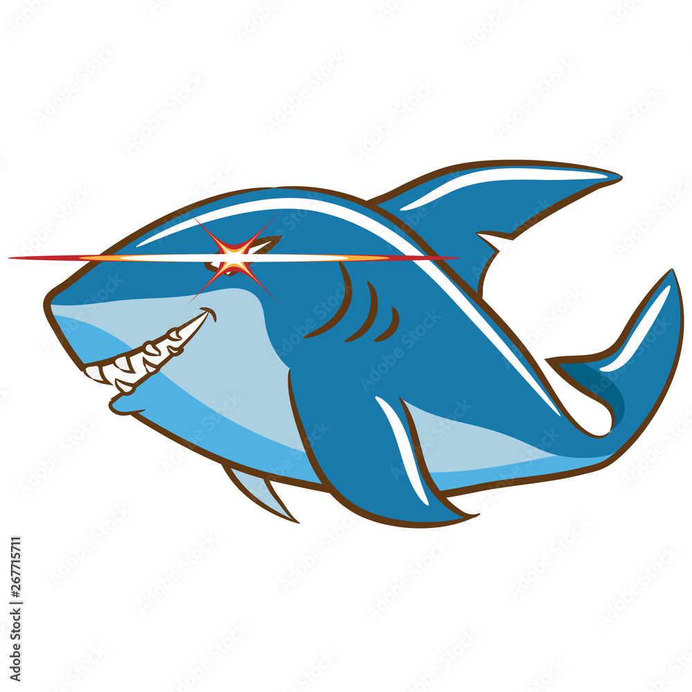 Naklejka premium shark vector clipart design