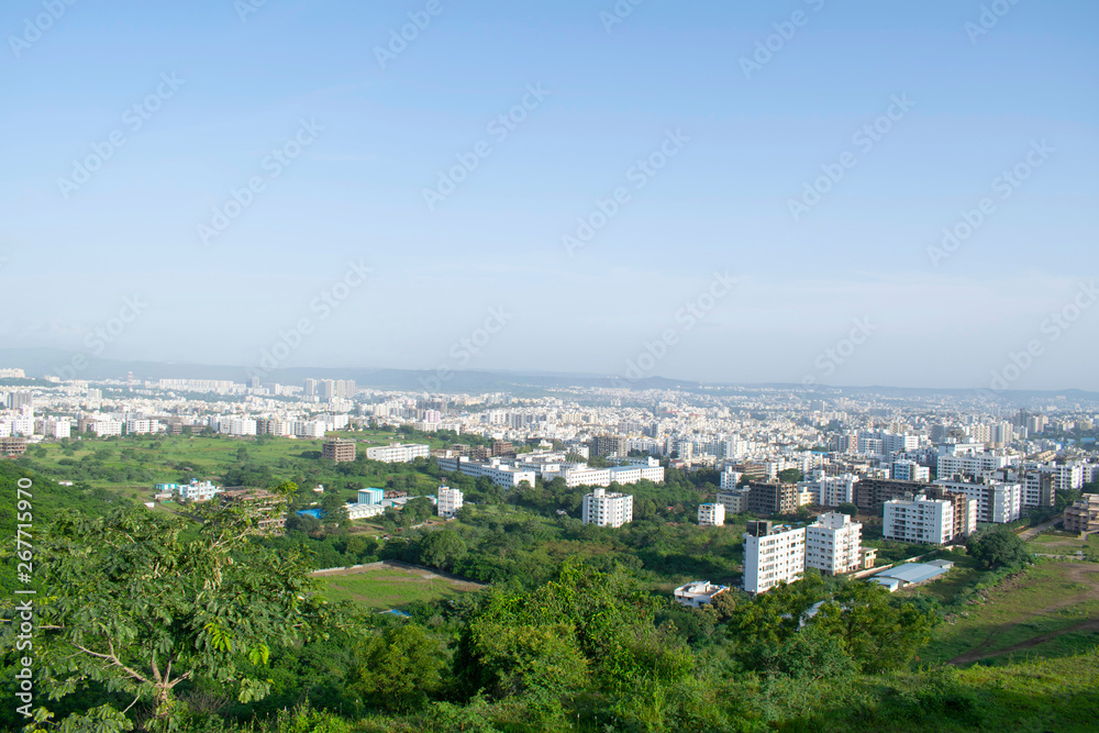City view from the hill, Pune, Maharashtra, India.